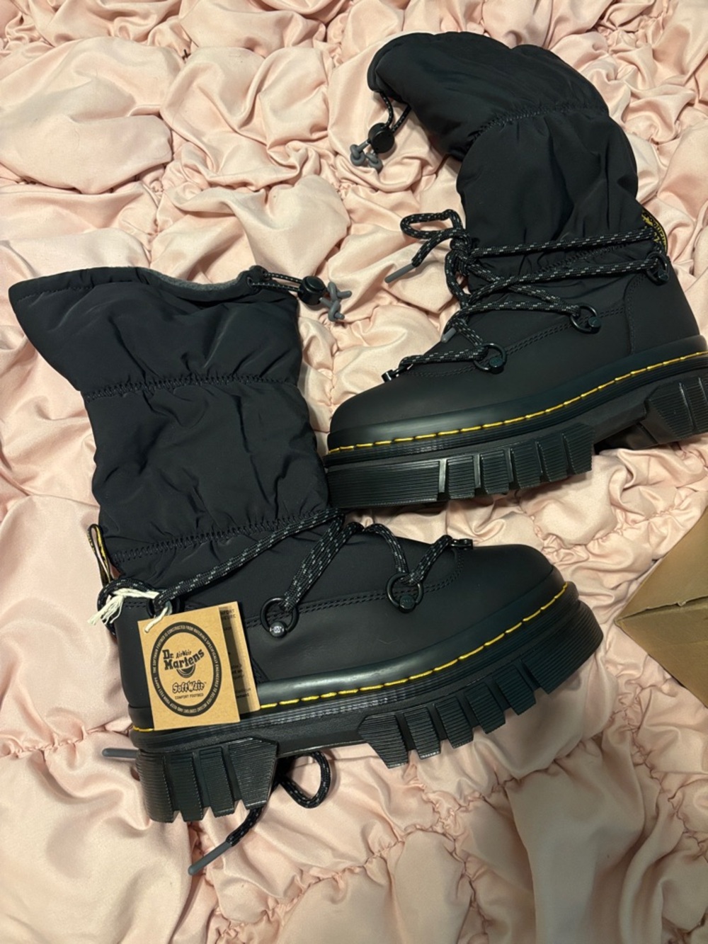 Dr. Martens Black Insulated Lug-Sole Winter Boots